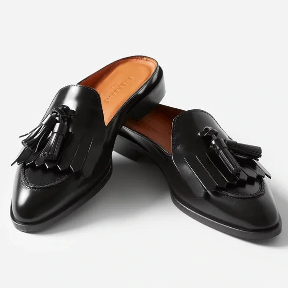 EVERLANE The Modern Tassel Loafer Mule in Black Italian Leather Slip On 8.5 NEW - Picture 15 of 15